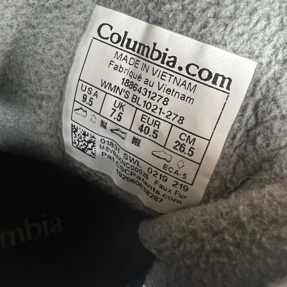 Columbia Portander Men's Size 9.5 Omni-Heat Infinity Winter Boots